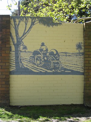 Old Grey Tractor Ploughing